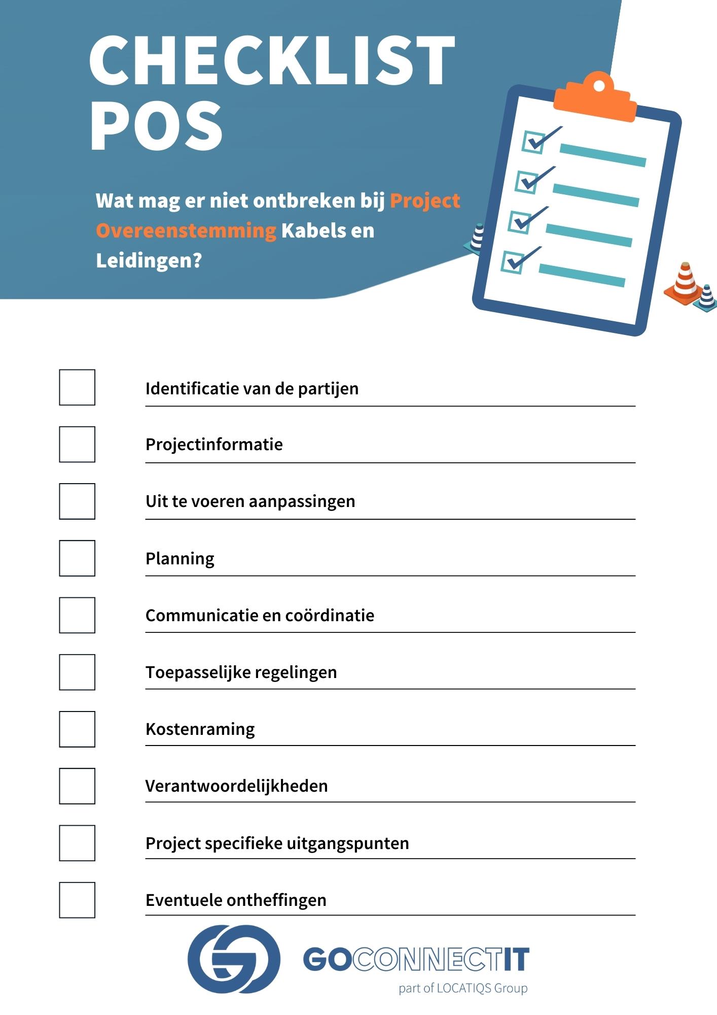 Checklist POS (Project Overeenstemming Kabels en Leidingen)